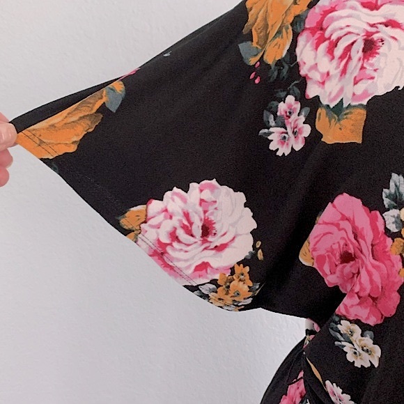 Torrid Floral Stretch Crepe Faux Wrap Dress - Picture 7 of 16